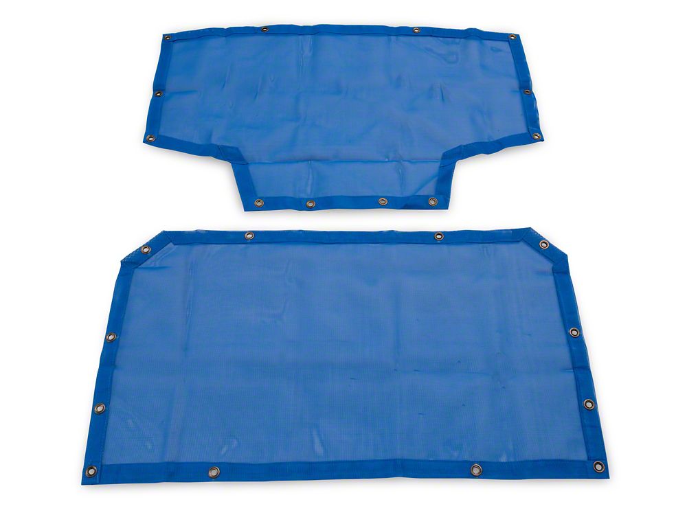 RedRock Mesh Sun Shade; Front and Rear; Blue (07-18 Jeep Wrangler JK 4-Door)