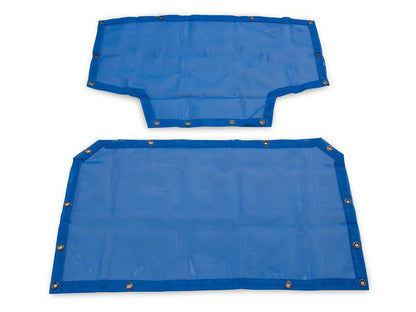 RedRock Mesh Sun Shade; Front and Rear; Blue (07-18 Jeep Wrangler JK 4-Door)