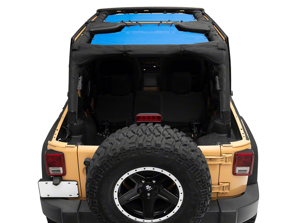 RedRock Mesh Sun Shade; Front and Rear; Blue (07-18 Jeep Wrangler JK 4-Door)