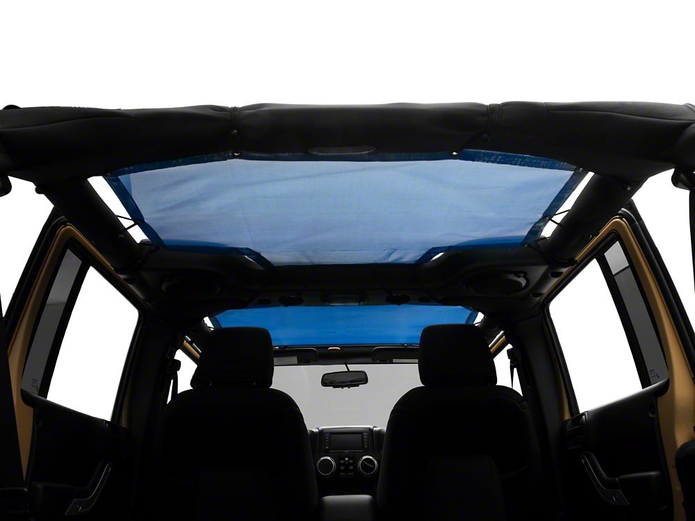 RedRock Mesh Sun Shade; Front and Rear; Blue (07-18 Jeep Wrangler JK 4-Door)