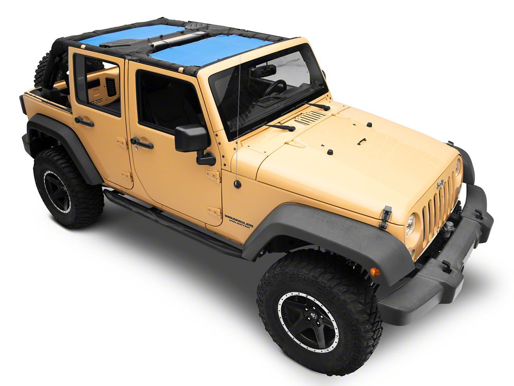 RedRock Mesh Sun Shade; Front and Rear; Blue (07-18 Jeep Wrangler JK 4-Door)