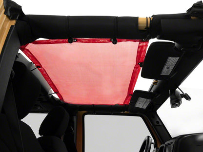 RedRock Mesh Sun Shade; Front and Rear; Red (07-18 Jeep Wrangler JK 4-Door)