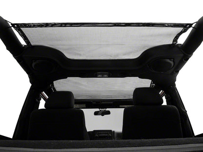 RedRock Full Length Mesh Sun Shade; Black (07-18 Jeep Wrangler JK 2-Door)