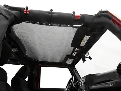 RedRock Full Length Mesh Sun Shade; Black (07-18 Jeep Wrangler JK 2-Door)