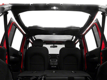 RedRock Mesh Sun Shade; Front; Black (18-23 Jeep Wrangler JL)