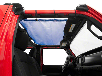 RedRock Mesh Sun Shade; Front; Blue (18-23 Jeep Wrangler JL)