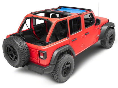 RedRock Mesh Sun Shade; Front; Blue (18-23 Jeep Wrangler JL)