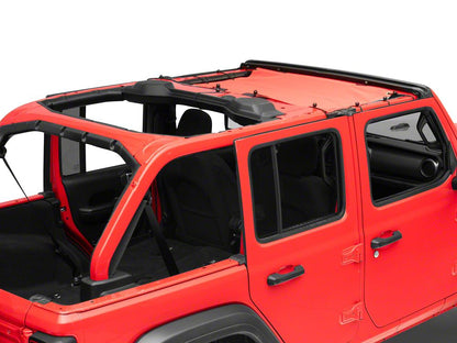 RedRock Mesh Sun Shade; Front; Red (18-23 Jeep Wrangler JL)