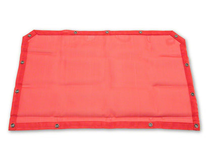 RedRock Mesh Sun Shade; Front; Red (18-23 Jeep Wrangler JL)
