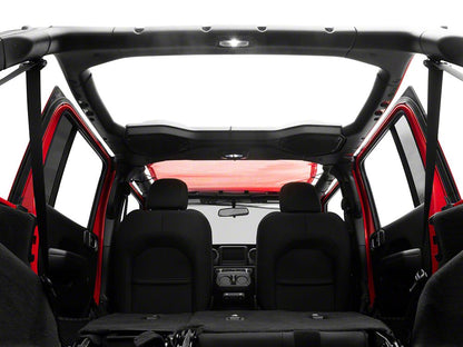 RedRock Mesh Sun Shade; Front; Red (18-23 Jeep Wrangler JL)