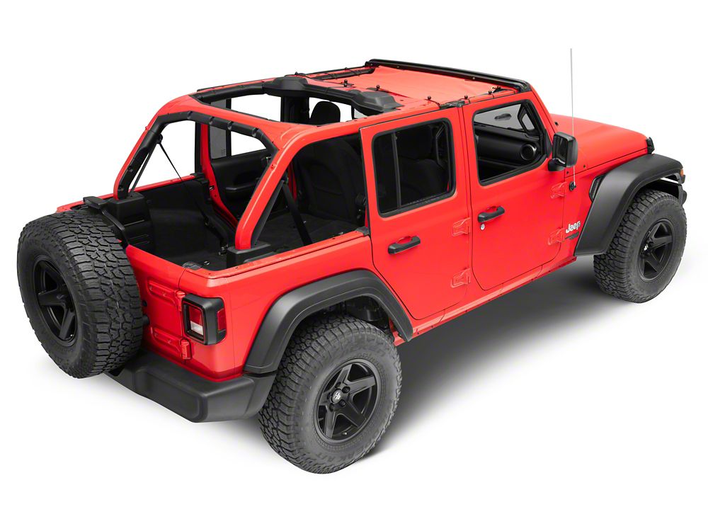 RedRock Mesh Sun Shade; Front; Red (18-23 Jeep Wrangler JL)