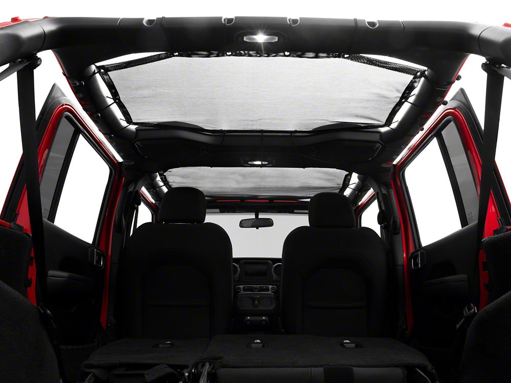 RedRock Mesh Sun Shade; Front and Rear; Black (18-23 Jeep Wrangler JL 4-Door)