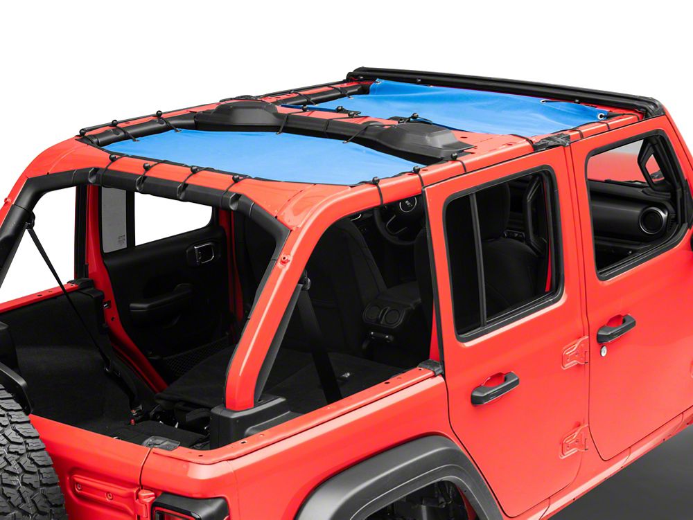 RedRock Mesh Sun Shade; Front and Rear; Blue (18-23 Jeep Wrangler JL 4-Door)