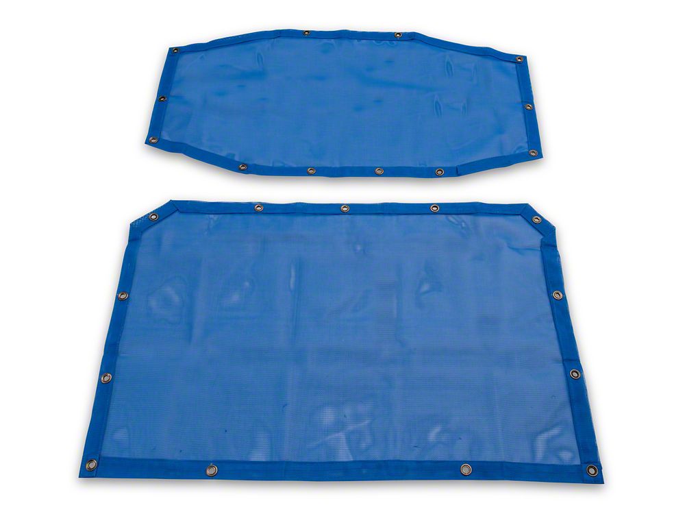 RedRock Mesh Sun Shade; Front and Rear; Blue (18-23 Jeep Wrangler JL 4-Door)