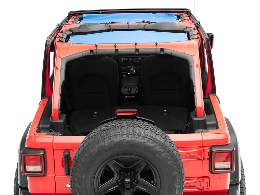 RedRock Mesh Sun Shade; Front and Rear; Blue (18-23 Jeep Wrangler JL 4-Door)
