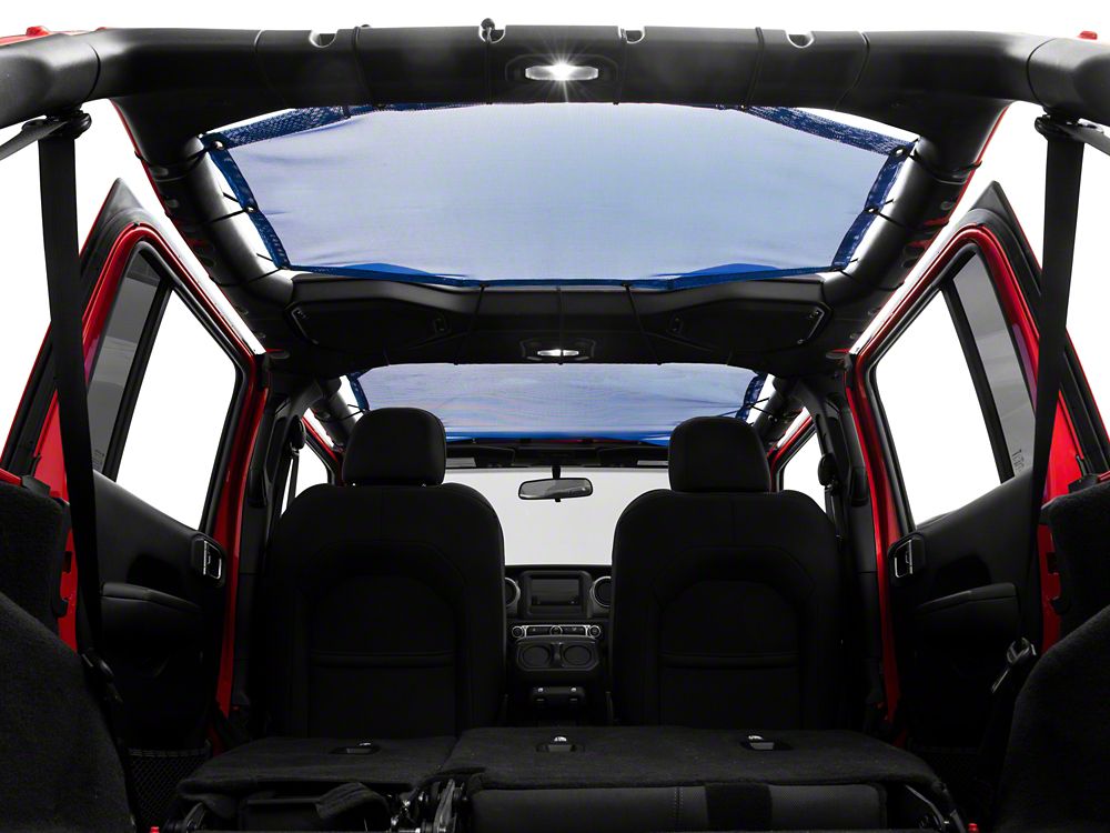 RedRock Mesh Sun Shade; Front and Rear; Blue (18-23 Jeep Wrangler JL 4-Door)