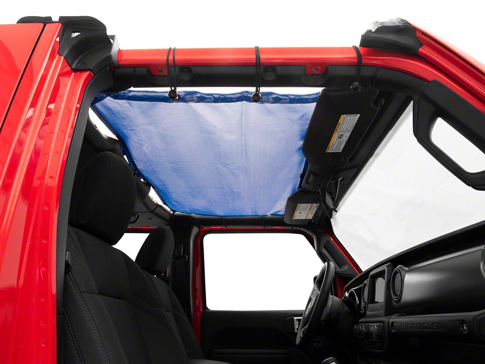 RedRock Mesh Sun Shade; Front and Rear; Blue (18-23 Jeep Wrangler JL 4-Door)