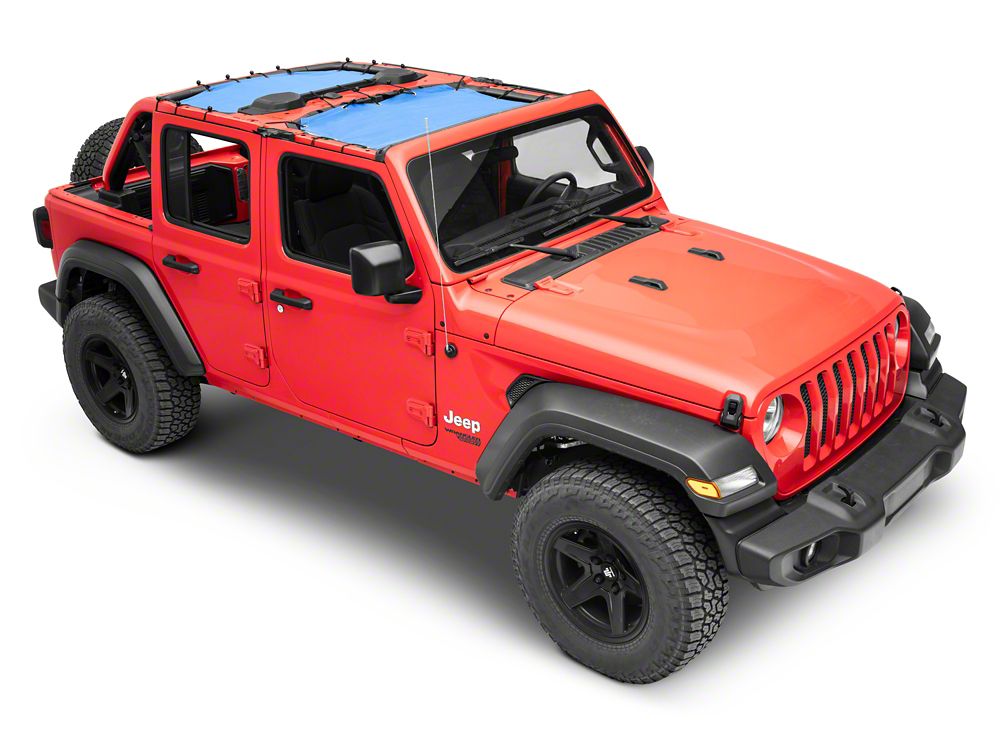 RedRock Mesh Sun Shade; Front and Rear; Blue (18-23 Jeep Wrangler JL 4-Door)