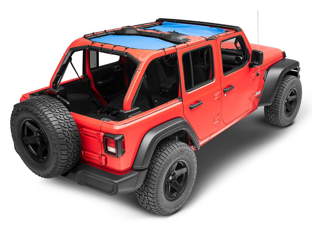 RedRock Mesh Sun Shade; Front and Rear; Blue (18-23 Jeep Wrangler JL 4-Door)