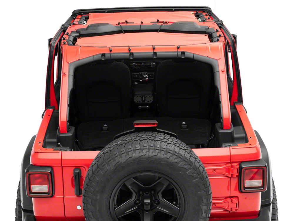 RedRock Mesh Sun Shade; Front and Rear; Red (18-23 Jeep Wrangler JL 4-Door)