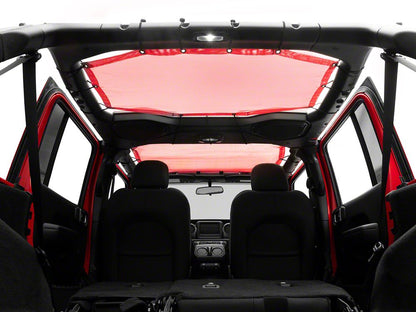 RedRock Mesh Sun Shade; Front and Rear; Red (18-23 Jeep Wrangler JL 4-Door)