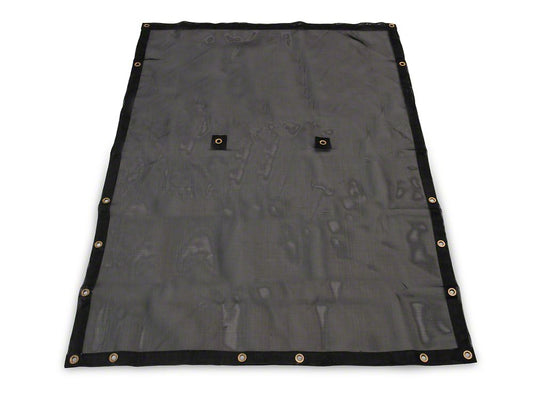 RedRock Full Length Mesh Sun Shade; Black (18-23 Jeep Wrangler JL)