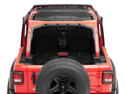 RedRock Full Length Mesh Sun Shade; Black (18-23 Jeep Wrangler JL)
