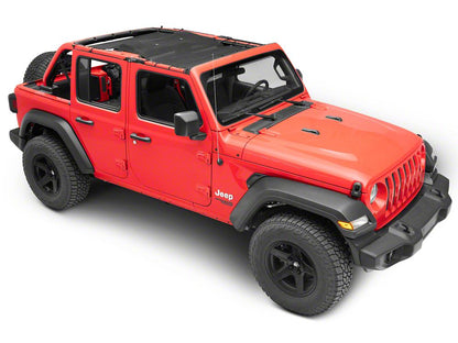 RedRock Full Length Mesh Sun Shade; Black (18-23 Jeep Wrangler JL)