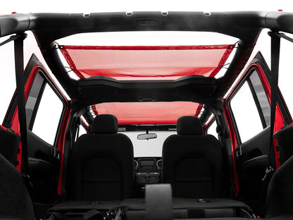 RedRock Full Length Mesh Sun Shade; Red (18-25 Jeep Wrangler JL)
