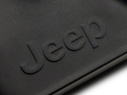 Jeep Licensed by RedRock Rectangular Adventure Mirrors with Embossed Jeep Logo; Textured Black (76-25 Jeep CJ7, Wrangler YJ, TJ, JK & JL)