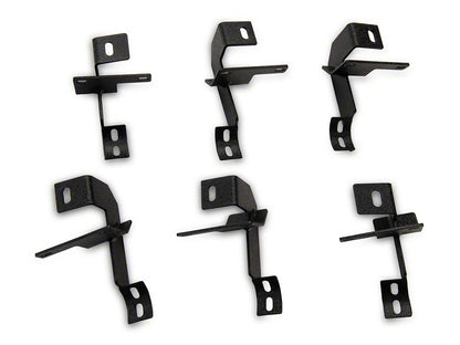 Jeep Licensed by RedRock 3-Inch Round Curved Side Step Bars with Jeep Logo; Textured Black (07-18 Jeep Wrangler JK 4-Door)