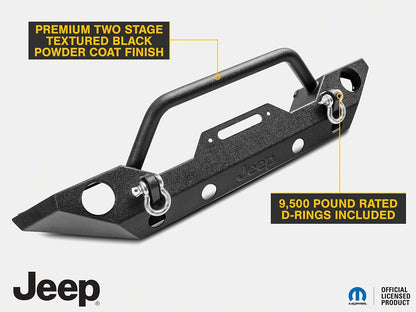 Jeep Licensed by RedRock Trail Force HD Front Bumper with Jeep Logo (07-18 Jeep Wrangler JK)