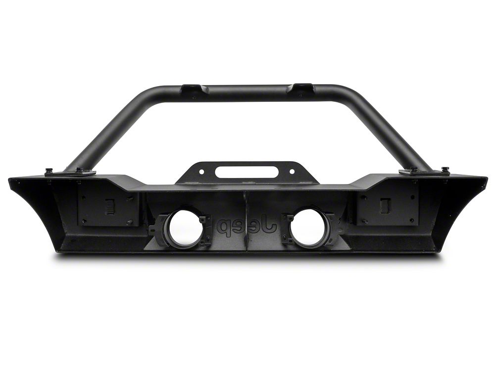 Jeep Licensed by RedRock Stubby Front Winch Bumper with Jeep Logo (07-18 Jeep Wrangler JK)