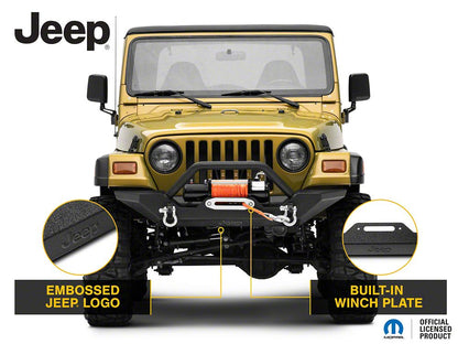 Jeep Licensed by RedRock Trail Force HD Front Bumper with Jeep Logo (87-06 Jeep Wrangler YJ & TJ)