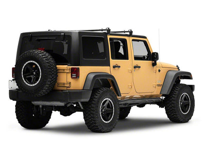 Jeep Licensed by RedRock Two Bar Removable Roof Rack with Jeep Logo (07-18 Jeep Wrangler JK 4-Door)