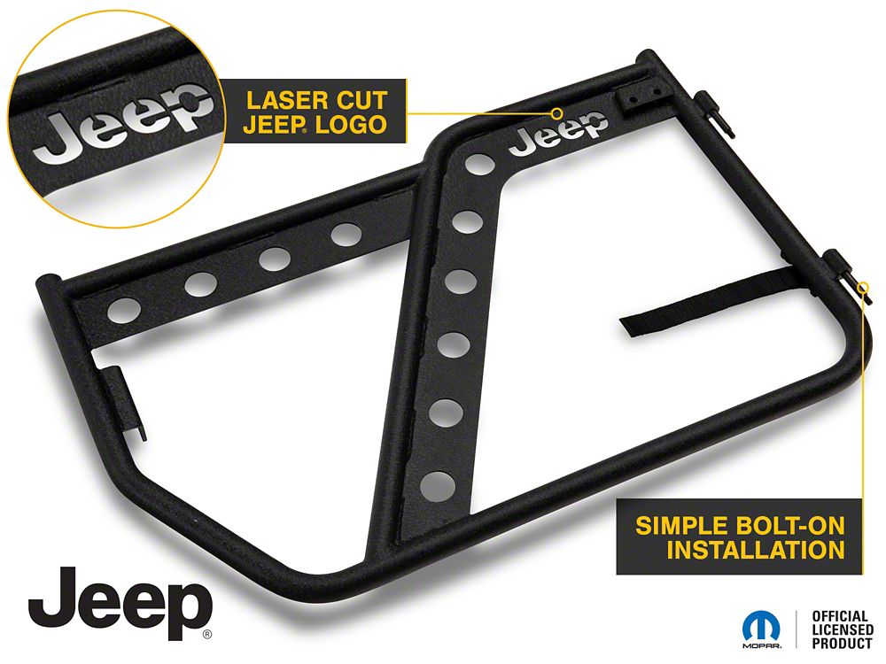 Jeep Licensed by RedRock HD Front Adventure Doors with Jeep Logo (07-18 Jeep Wrangler JK)