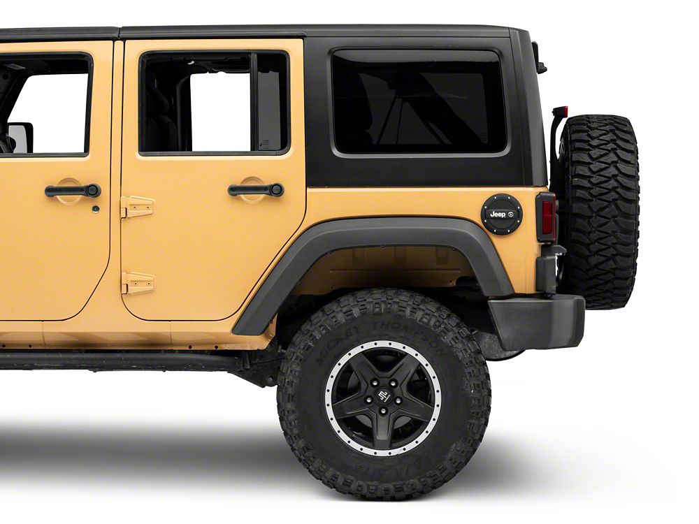 Jeep Licensed by RedRock Locking Fuel Door with Printed Jeep Logo (07-18 Jeep Wrangler JK)