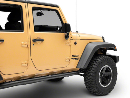 Jeep Licensed by RedRock Sport Side Logo; Matte Black (87-18 Jeep Wrangler YJ, TJ & JK)