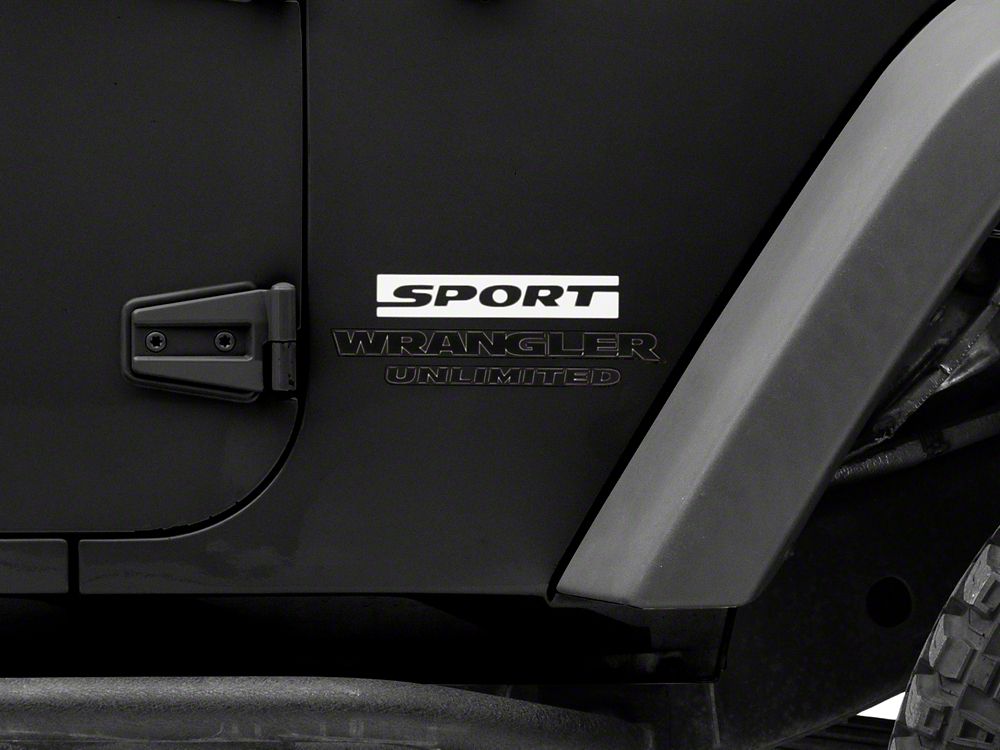 Jeep Licensed by RedRock Sport Side Logo; White (87-18 Jeep Wrangler YJ, TJ & JK)