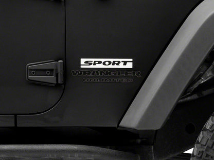 Jeep Licensed by RedRock Sport Side Logo; White (87-18 Jeep Wrangler YJ, TJ & JK)