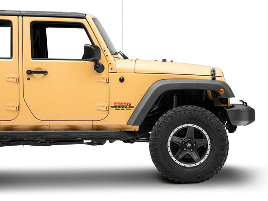 Jeep Licensed by RedRock Sport Side Logo; Red (87-18 Jeep Wrangler YJ, TJ & JK)