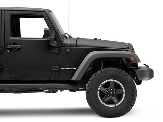 Jeep Licensed by RedRock Wrangler Side Logo; Silver (87-18 Jeep Wrangler YJ, TJ & JK)