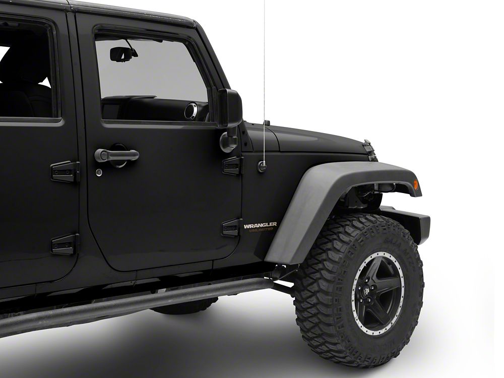 Jeep Licensed by RedRock Wrangler Side Logo; Silver (87-18 Jeep Wrangler YJ, TJ & JK)