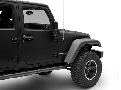 Jeep Licensed by RedRock Wrangler Side Logo; Silver (87-18 Jeep Wrangler YJ, TJ & JK)