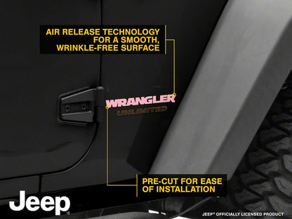 Jeep Licensed by RedRock Wrangler Side Logo; Pink (87-18 Jeep Wrangler YJ, TJ & JK)