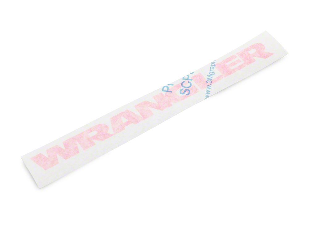 Jeep Licensed by RedRock Wrangler Side Logo; Pink (87-18 Jeep Wrangler YJ, TJ & JK)