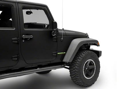 Jeep Licensed by RedRock Wrangler Side Logo; Lime Green (87-18 Jeep Wrangler YJ, TJ & JK)