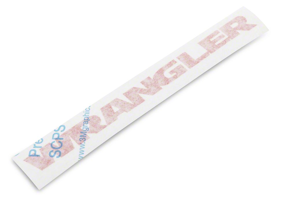 Jeep Licensed by RedRock Wrangler Side Logo; Red (87-18 Jeep Wrangler YJ, TJ & JK)
