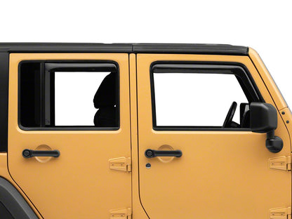 RedRock In-Channel Window Deflectors (07-18 Jeep Wrangler JK 4-Door)