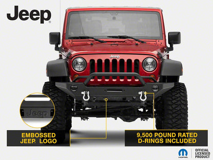 Jeep Licensed by RedRock Adventure HD Front Bumper with Jeep Logo (07-18 Jeep Wrangler JK)